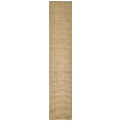 Image of vidaXL Sisal Rug Cat Scratching Mat Durable with Anti Slip Backing, Versatile &amp; Easy to Clean, Large 66x350cm for Post, Tree Cover