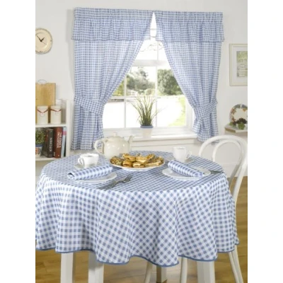 Image of Emma Barclay Molly Gingham Table Cloth in Blue 52x52 (132x132cm)