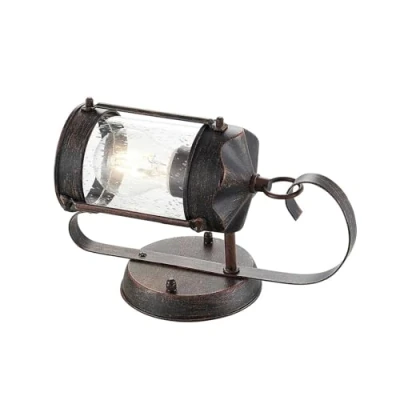 Image of Outdoor Wall Light &#039;Farly&#039; dimmable) in Brown Made of Aluminium (1 Source, E27) from Lindby lamp for Exterior/Interior Walls, House, Terrace und Balcony