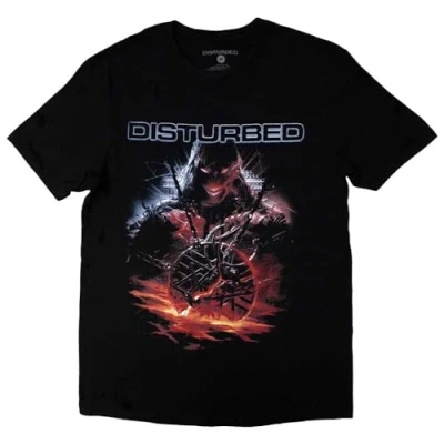 Image of Rock Off officially licensed products Disturbed European Tour 23 Medallion T Shirt XXL Black