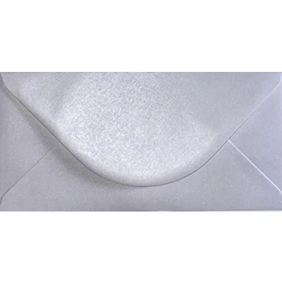 Image of DL Coloured Envelopes for Greeting Cards Wedding Invitations &amp; Crafts (110x220mm) Pack of 100 (Pearl White)
