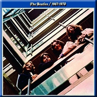 Image of WOODBRASS CLUB Magneto Beatles Motivo: Blue Album 7,6 cm x Magnets