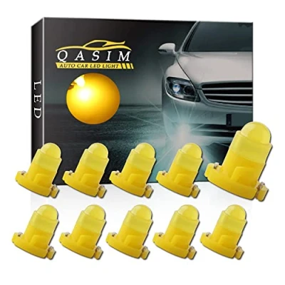 Image of Qasim 10x T4.2 LED Bulbs COB 1SMD Amber for Auto Dashboard Instrument Speedometer Gauge Panel Light DC12V
