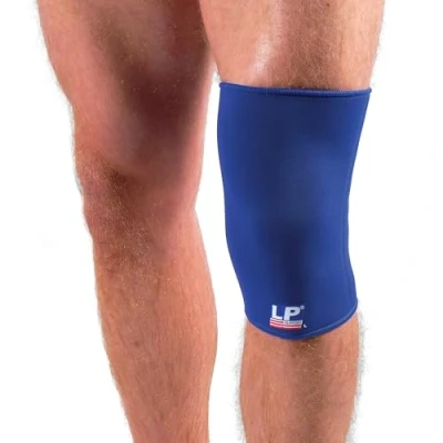 Image of LP Closed Patella Knee Support, Neoprene Support Arthritis Pain Relief, Compression &amp; Sports Injury Rehabilitation. Blue, X Large