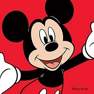 Image of Mickey Mouse Canvas, Polyester, Multi Colour, 40 x cm