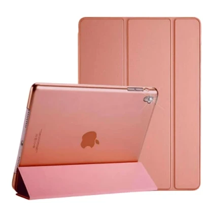 Image of For Apple iPad Pro 9.7 (2016) Generation Case Cover Magnetic Smart Stand Auto Wake/Sleep Fit To Model No. A1673 / A1674 A1675 (Rose Gold)