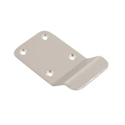 Image of Vibe Cylinder Pull Blank 90x45mm on Satin Anodised Aluminium, Front Door for Use Doors Security, Lock with Curved Finger Grip, Latch Pull, Handle Locks