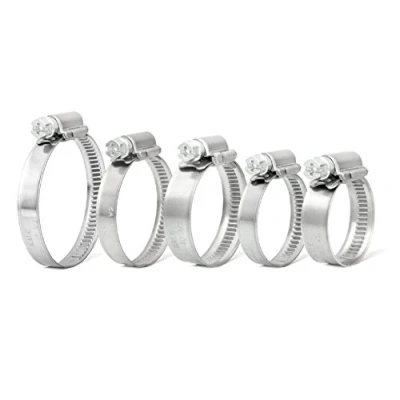 Image of 10 x High Grade Worm Drive W1 Coated Hose Clamps, Jubilee Fuel Line Clips [ 14 22mm ]