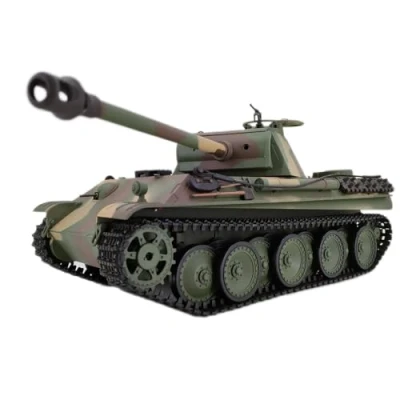 Image of BAUBAUPLAY 1/16 Scale Remote Control RC Tank, German Panther G Tank Model Vehicle 2.4Ghz Radio Controlled Military Battle Toy with Lights&amp;Sounds
