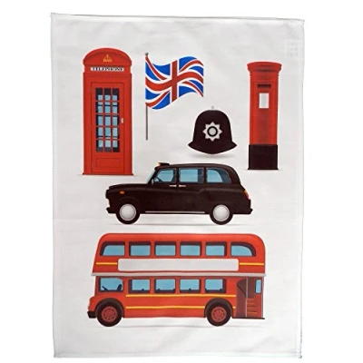 Image of Half a Donkey Iconic London Images Large Cotton Tea Towel