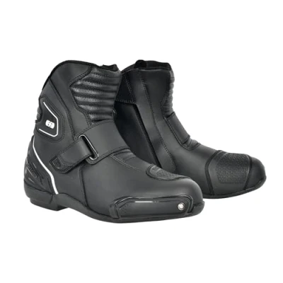 Image of Oxford Men&#039;s Omega Air Short Motorcycle Boots, Black/White, 13 UK