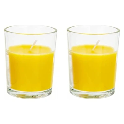 Image of PMS 951033 Glass Jar Citronella Votives 2pcs. Accessory, Multicolor