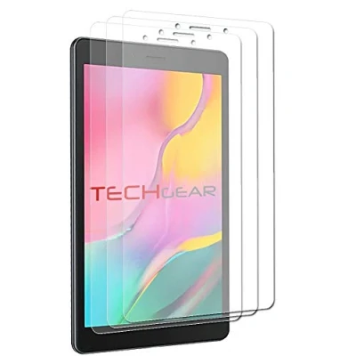 Image of TECHGEAR [Pack of 3 Screen Protectors Compatible for Samsung Galaxy Tab A 8.0 2019 8&quot; (SM T290 / SM T295), Ultra CLEAR Protector Guard Cover