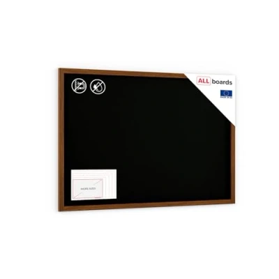 Image of ALLboards Chalkboard with Varnished Wooden Frame 150x100cm, Large Blackboard Chalk Writing Board