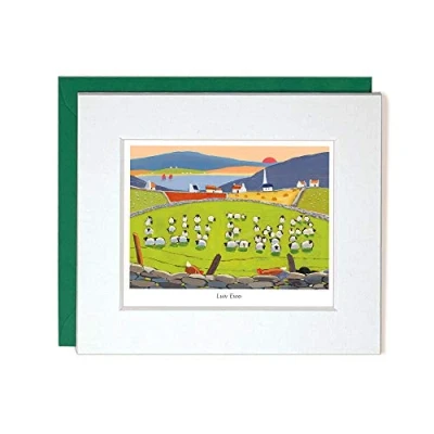 Image of &quot;Luv Ewe&quot; Mounted Greeting Card by Thomas Joseph Sheep Gift Blank Valentines Love You