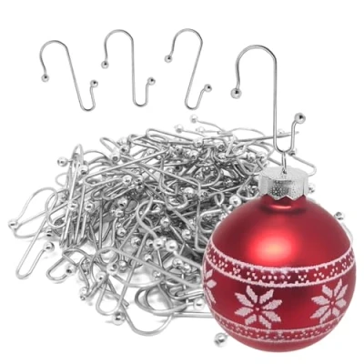 Image of com four® 100x Premium hooks for Christmas tree decorations Robust double Perfect decorative pendants