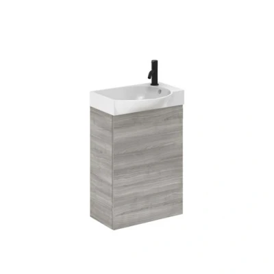 Image of Roca Bosco Unik 1 Door Vanity Unit 400mm Sandy Grey A851747156