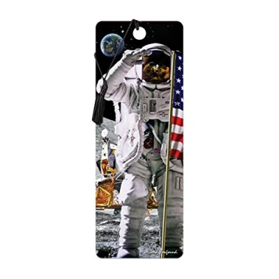 Image of 3D LiveLife Bookmark Moon Landing from Deluxebase. A Space with lenticular Artwork Licensed Renowned Artist David Penfound