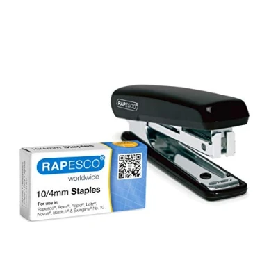 Image of Rapesco PSE000AS Pocket Stapler with 1000 x 10/4 mm Staples, 12 Sheet Capacity, Random Assorted Colours