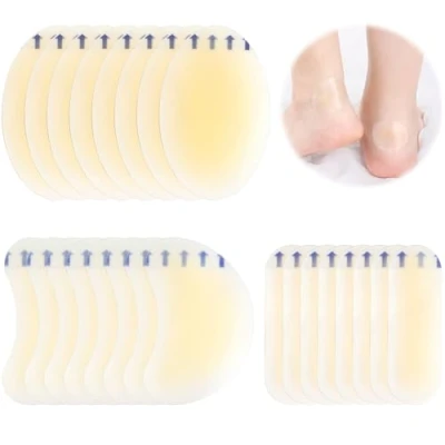 Image of 24 PCS Blister Plasters Bandages, Invisible Gel Cushion Pads Hydrocolloid Prevention Patches Plaster Waterproof for Feet Heel Toes