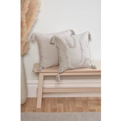 Image of Rapport Home Tufted Cushion Cover Cabana Style Grey
