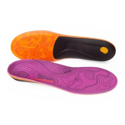 Image of superfeet Men&#039;s Trailblazer Women&#039;s Inserts Cushion, Hiking Boot Comfort Insole, Purple/Orange, B UK 2 3.5