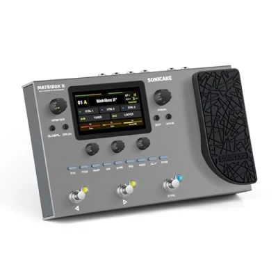 Image of SONICAKE Guitar Pedal Multi Effects Bass Amp Modeling IR Cabinets Simulation with Expression FX Loop MIDI Stereo OTG USB Audio Interface Matribox II QME 100