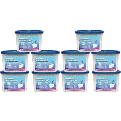 Image of Interior Dehumidifier Condensation Remover Moisture Absorber, Dehumidifiers for in Home, Damp, Mould, Kitchen, Wardrobe, Bedroom, Caravan, Office, Garage, Basement (10)