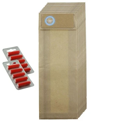 Image of SPARES2GO Strong Dust Bags for Nilfisk GU350A GU450A Vacuum cleaner (Pack of 10 + Fresheners)