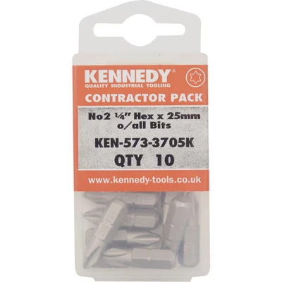 Image of Kennedy TX20 TORX S/Dvr Bit 1/4&quot; Hex Standard (Pk 10)