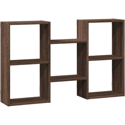 Image of vidaXL Wall Shelf Brown Oak 96x18x60 cm Engineered Wood