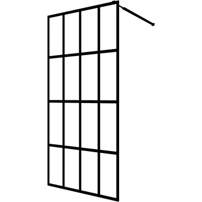 Image of vidaXL Walk in Shower Screen Frosted Tempered Glass 140x195 cm