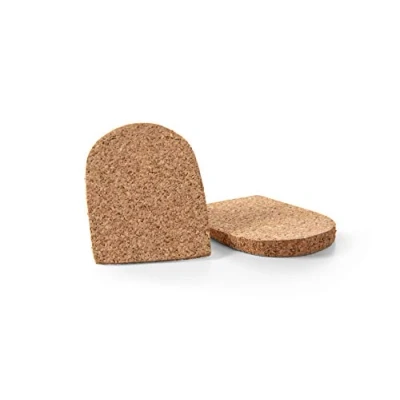 Image of Kaps Natural Cork Heel Lift Support With Self Adhesive Backing, Shock Absorbing Helps Achilles Tendonitis Spurs Pain, Men / UK 7 12 EUR 40 46, Beige