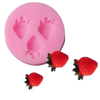 Image of PiniceCore Strawberry Silicone Fondant Mould Chocolate Cake Mold Decor Bakeware Decoration