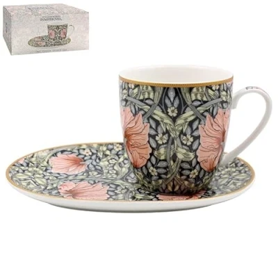 Image of lesser and pavey LP95097 Ceramic Snack Set Pimpernel design of 2 Tableware, Multicolor