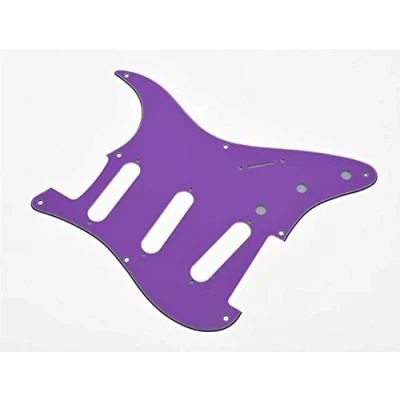 Image of Dopro 8 Hole Vintage Strat SSS Guitar Pickguard ST Scratch Plate for USA/Mexican FD Purple 3 Ply