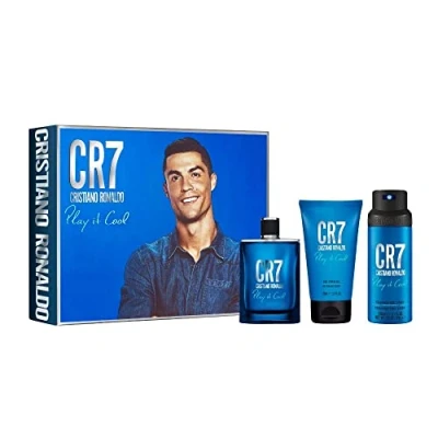 Image of Cristiano Ronaldo CR7 Play It Cool Gift Set 100ml EDT Spray + 150ml Shower Gel +150ml Body