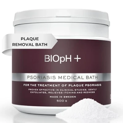 Image of BIOpH+ Psoriasis Bath Treatment 500 g Medical Salt for Plaque Skin Relief Natural Alternative or Complement to Creams