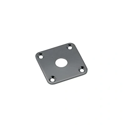 Image of Gotoh Square Metal Jackplate Black Chrome (Cosmo)