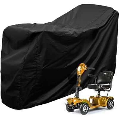 Image of Mobility Scooter Cover Waterproof Heavy Duty 190d Oxford Anti UV Wheelchair Storage with Bag Dust Motorbike Protect for Most Easy to Clean (170X61X117cm)