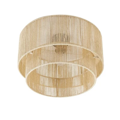 Image of Lindby ceiling light Anuva, beige natural, paper, Ø 45 cm