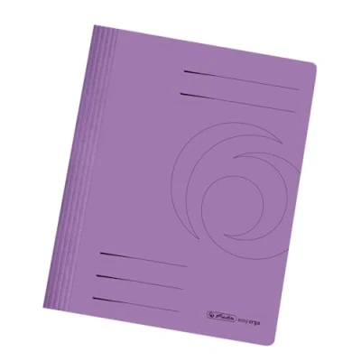 Image of Herlitz A4 Manilla Folded Flat File Violet (Pack of 10)