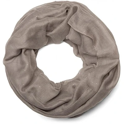 Image of styleBREAKER elegant glittering tube scarf, uni, ladies 01018090, Colour:Taupe