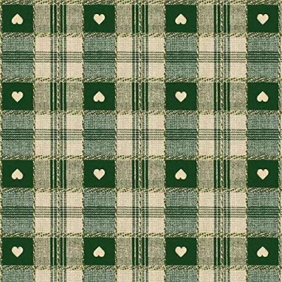 Image of PVC Sweetheart Check Vinyl Oilcloth Tablecloth Karina Home .Width140 (Green, 2.Meter)