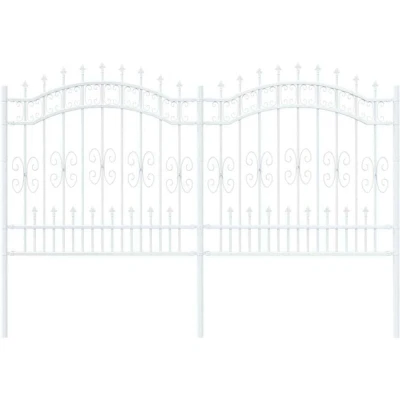 Image of vidaXL Garden Fence White 165 cm Powder coated steel