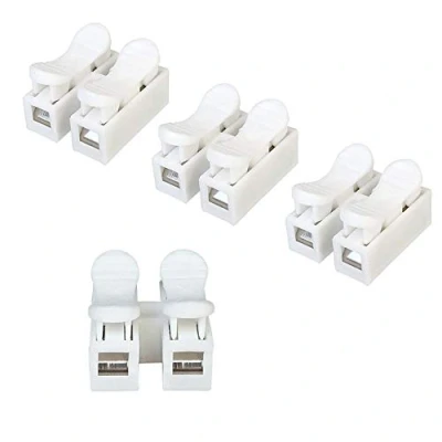 Image of Aiqeer 68 Pcs CH2 Spring Wire Connectors, Electrical Cable Clamp Terminal Block Connector, Quick Connector