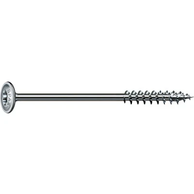 Image of Spax Wood Work Screw, 6.0 x 100 mm, Pack of 100, T Star Plus, Round Head Partial Thread, 4Cut, Wirox, A3J, 251010601005