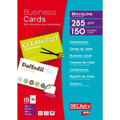 Image of Decadry Business Cards White 285gsm Pack of 150