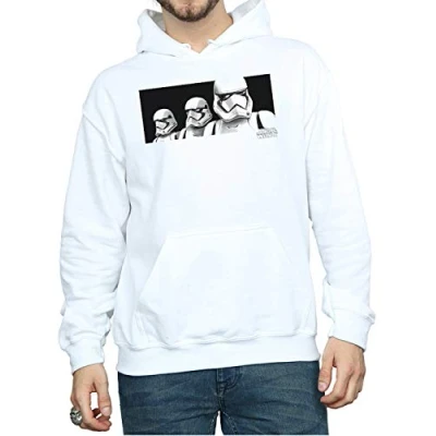 Image of Star Wars The Rise of Skywalker Troopers Band Men&#039;s Hoodie White Large