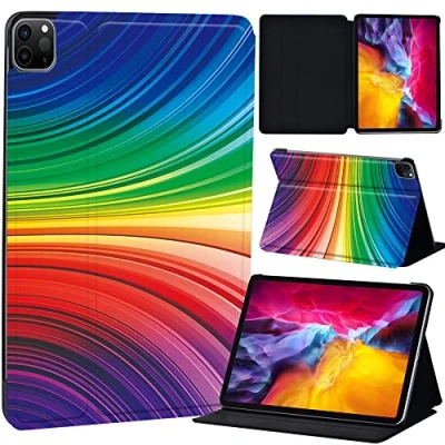 Image of PU Leather + hard shell Ultra slim lightweight Folio Flip Tablet Stand Smart Cover Case Fit iPad Air 4 10.9&quot; (2020) / Pro 11&quot; (2018 2020 2021) (artificial color 9)